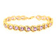 Pre Owned 9ct Amethyst Set Bracelet ZV84